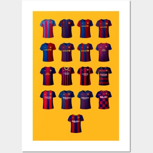 Messi shirts at Barcelona Posters and Art